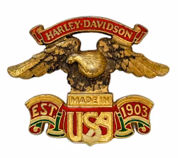 Harley Davidson, Gold Winged Eagle Medallion, USA