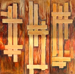 Gun-Britt Petersson, 3 piezas Pintura al óleo sobre lienzo, Firmada