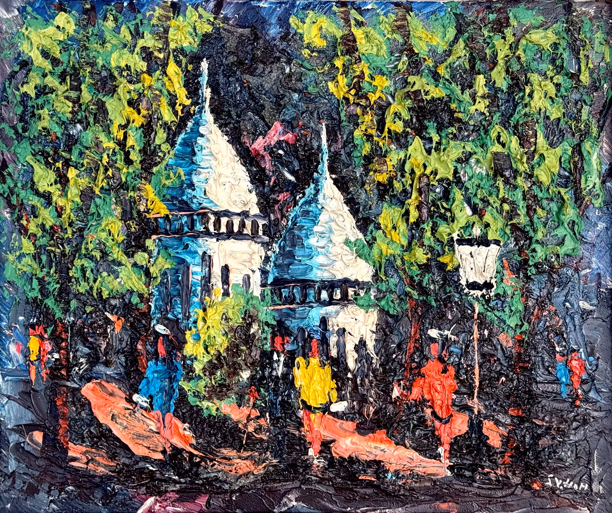 SV Holt, Pintura al óleo/Técnica mixta sobre lienzo, Firmado