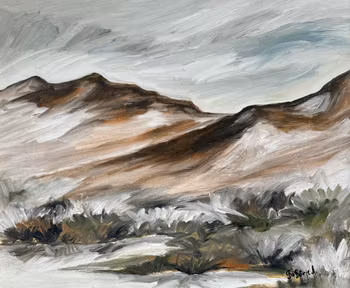 Bo Börje, Öljymaalaus paneelille, Signeerattu