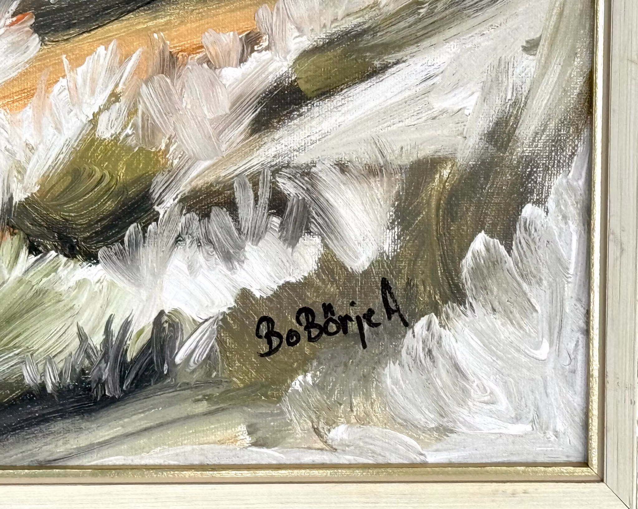 Bo Börje, Olieverfschilderij op paneel, Gesigneerd