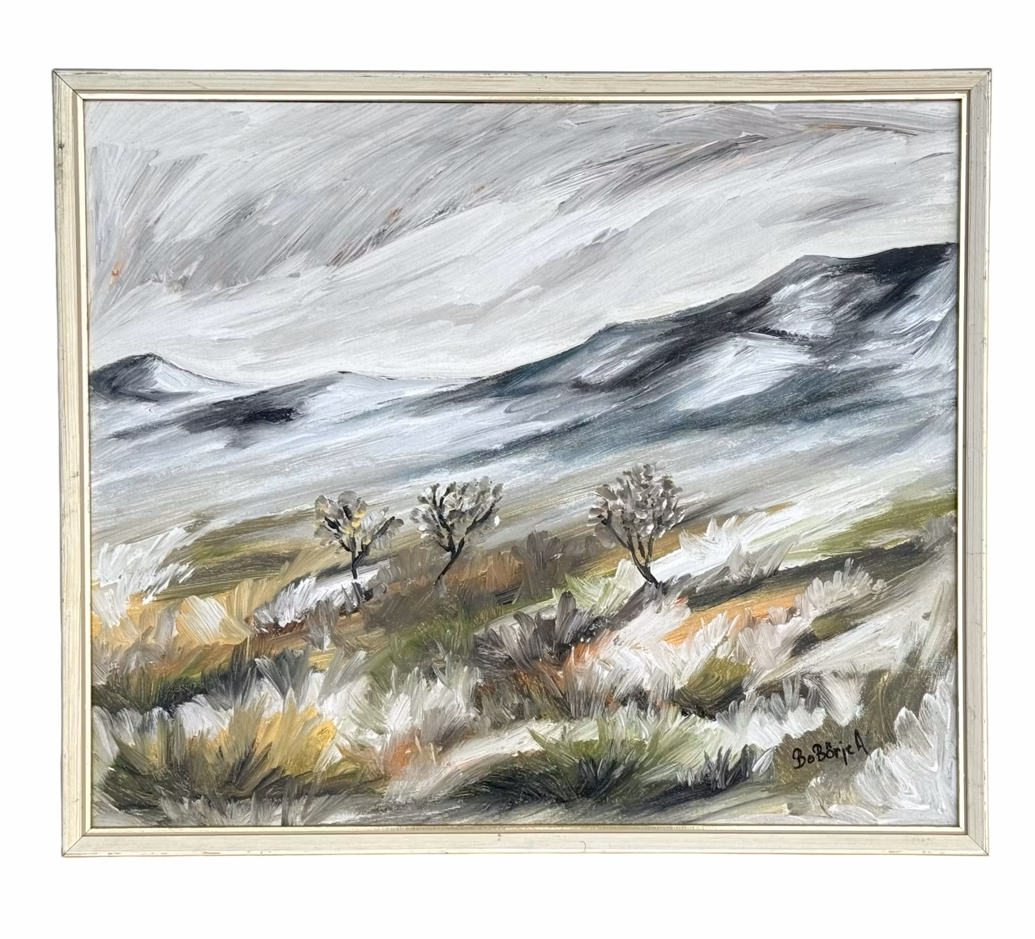 Bo Börje, Olieverfschilderij op paneel, Gesigneerd