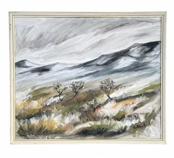 Bo Börje, Öljymaalaus paneelille, Signeerattu