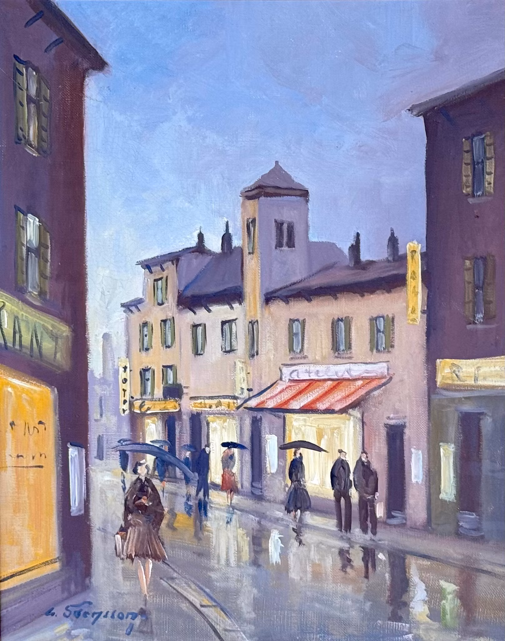 Göte Svensson, Oljemålning på duk, Signerad