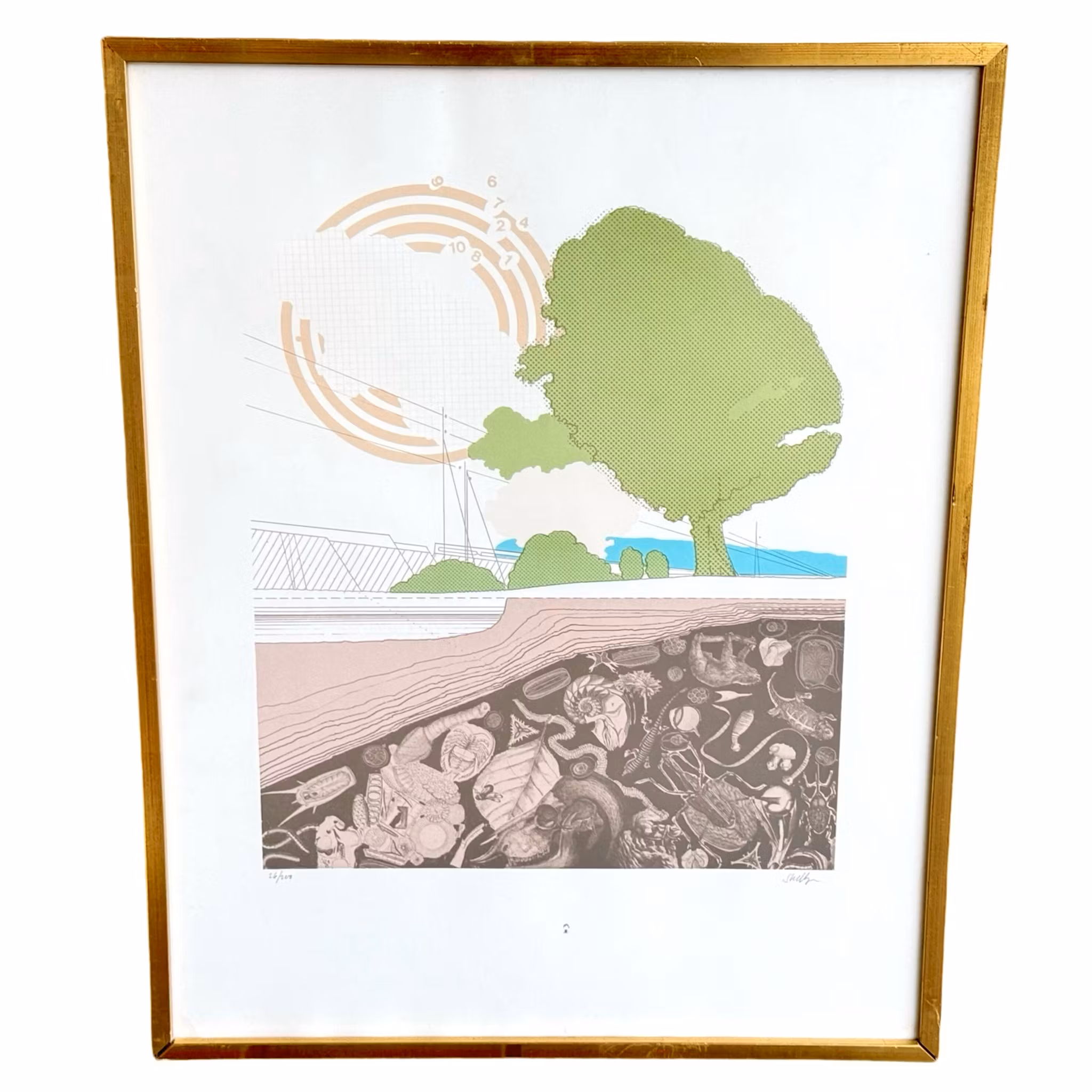 Poul Hansen Skelbye (Dania, 1919-2002). litografia kolorowa 26/200, sygnowana