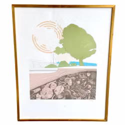 Poul Hansen Skelbye (Dania, 1919-2002). litografia kolorowa 26/200, sygnowana