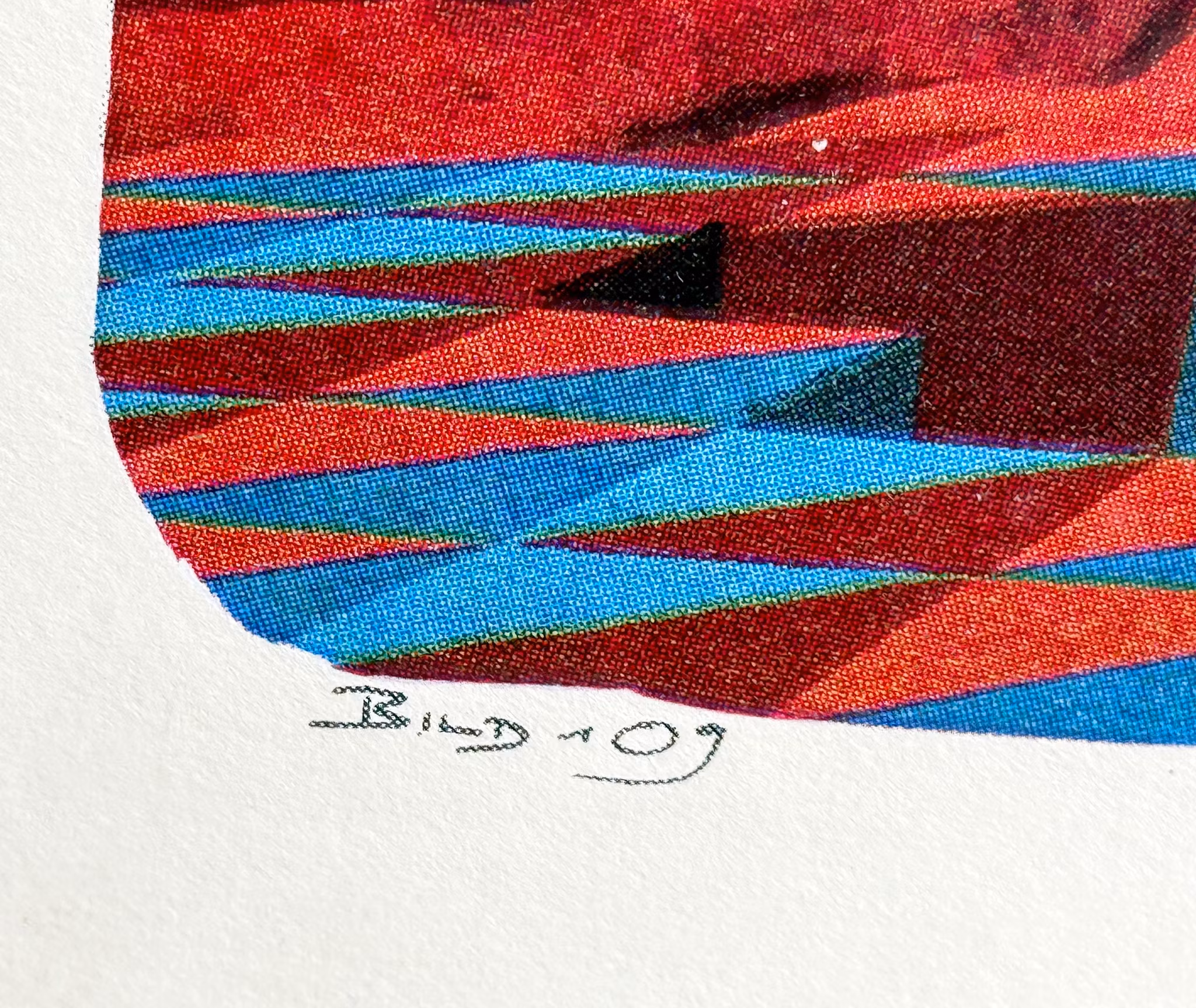 Cosmos. Litografía en color, impresión surrealista enmarcada, firmada