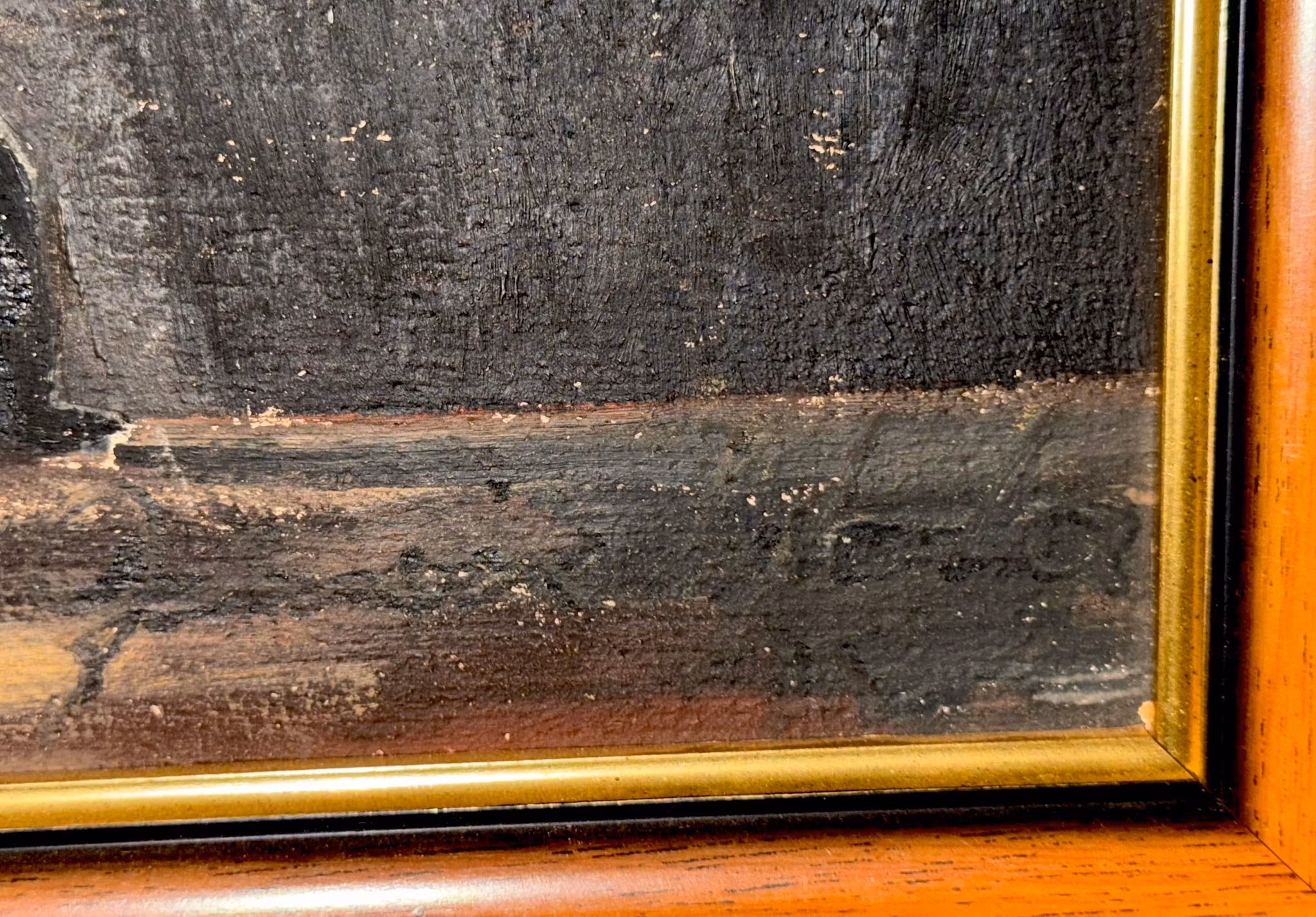 Johnny Oppenheimer (Suède, 1923-2005). Peinture à l'huile sur panneau, Signée