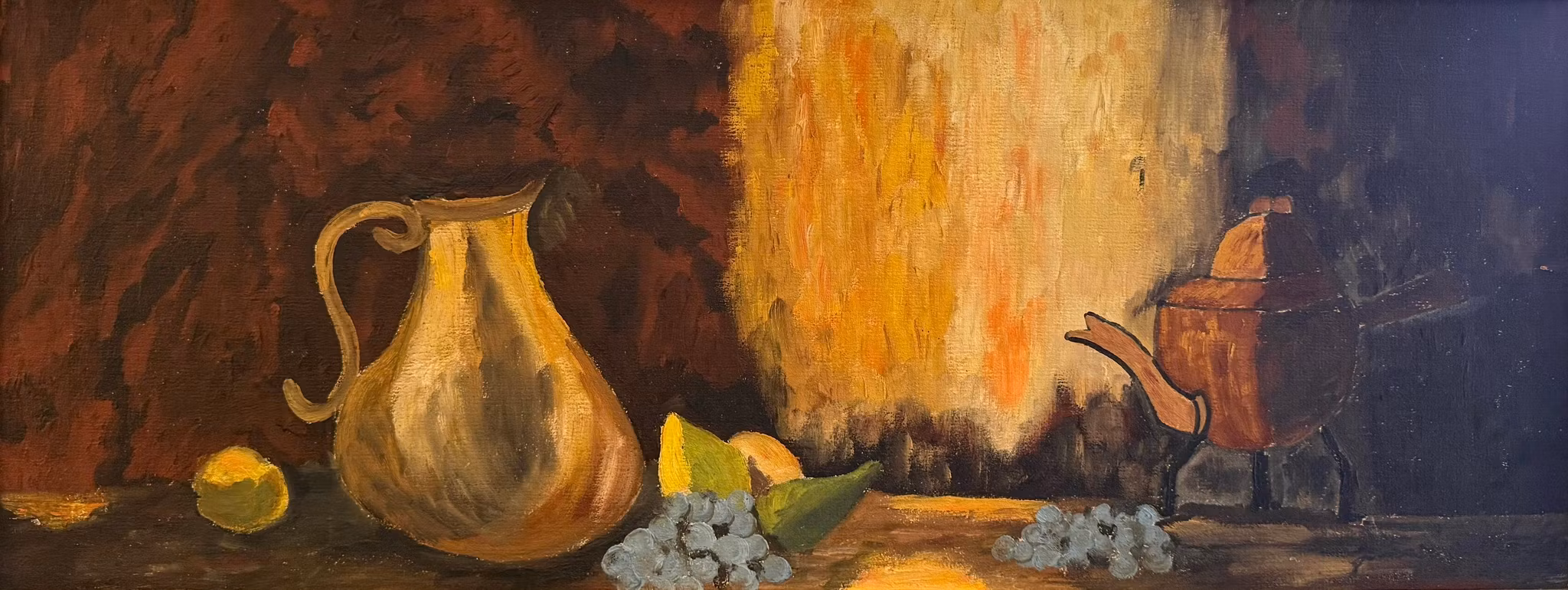 Johnny Oppenheimer (Suède, 1923-2005). Peinture à l'huile sur panneau, Signée