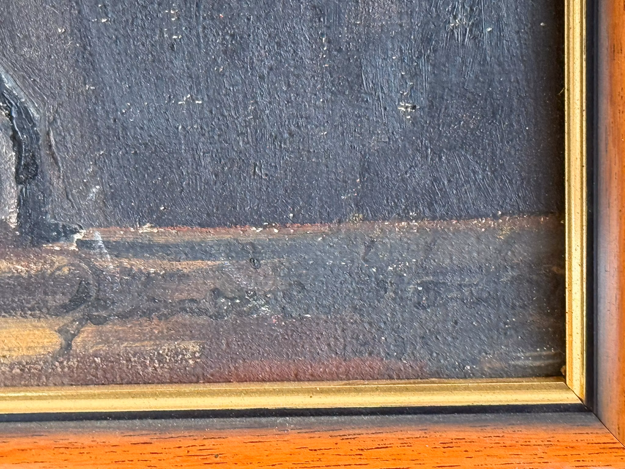 Johnny Oppenheimer (Suède, 1923-2005). Peinture à l'huile sur panneau, Signée