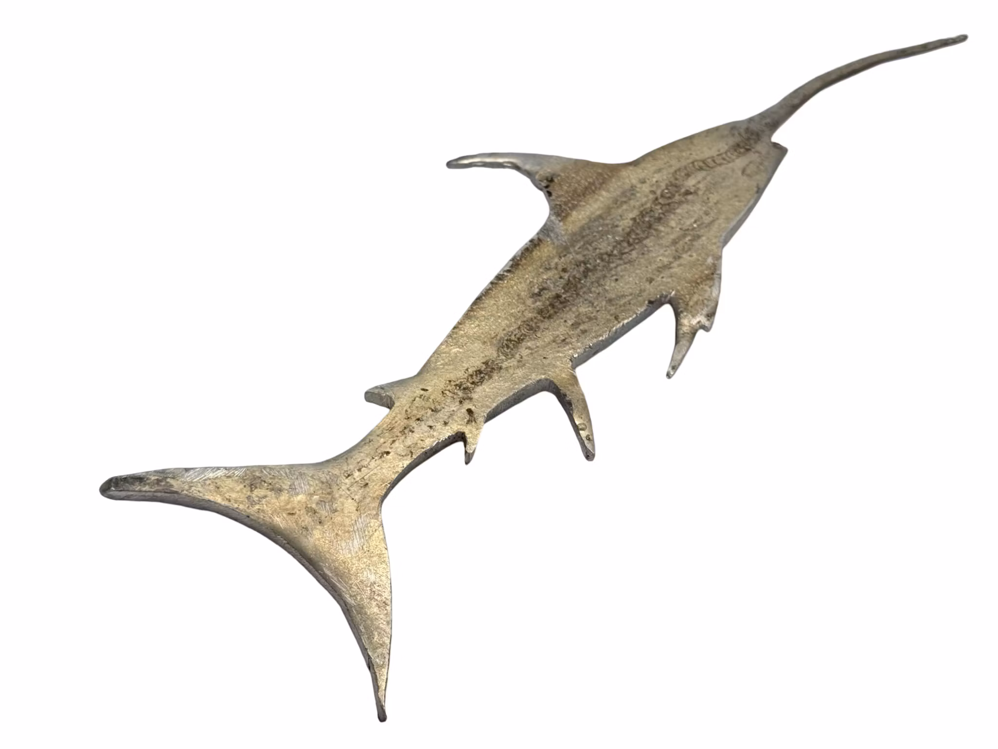 Alf Pålsson, Skulptur figurin, svärdfisk, tenn