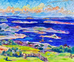 J. Eklundh, Oliemaleri på panel, Sign