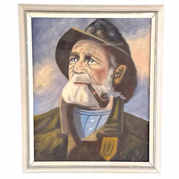 Tuntematon taiteilija, Öljymaalaus kankaalle, Signeerattu