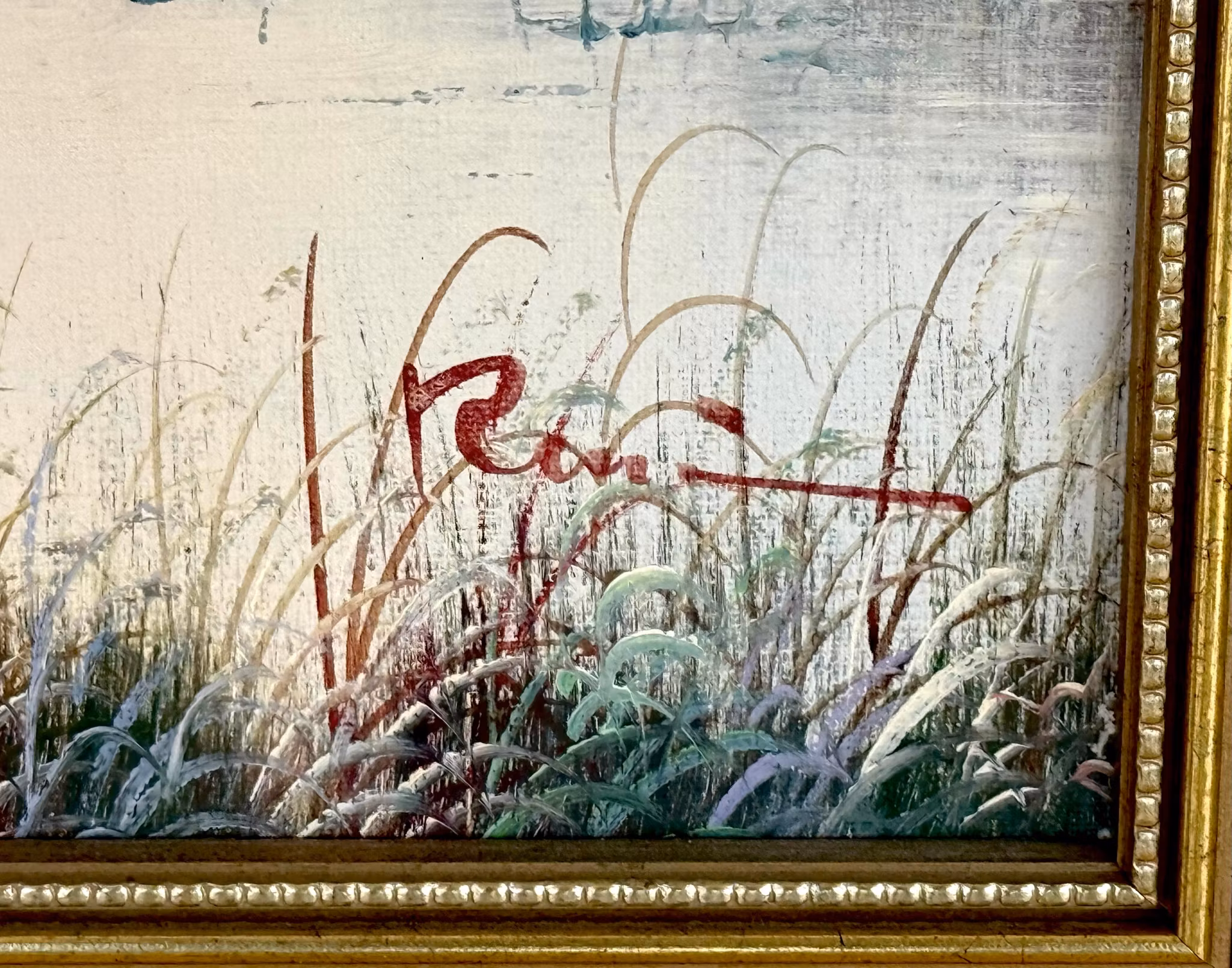 Edward Runci, Öljymaalaus kankaalle, Signeerattu