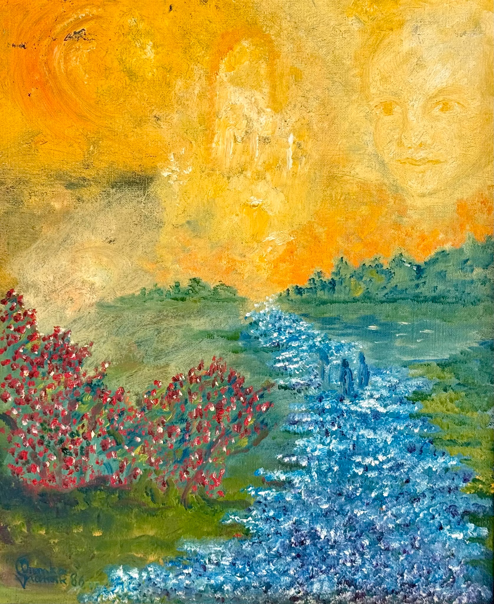 Artista no identificado, Pintura al óleo sobre lienzo, Firmada