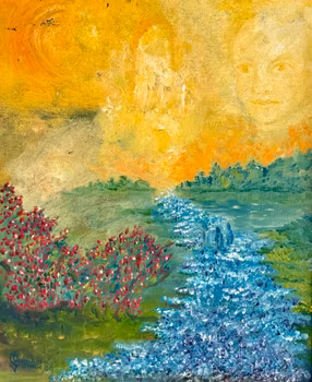 Tuntematon taiteilija, Öljymaalaus kankaalle, Signeerattu