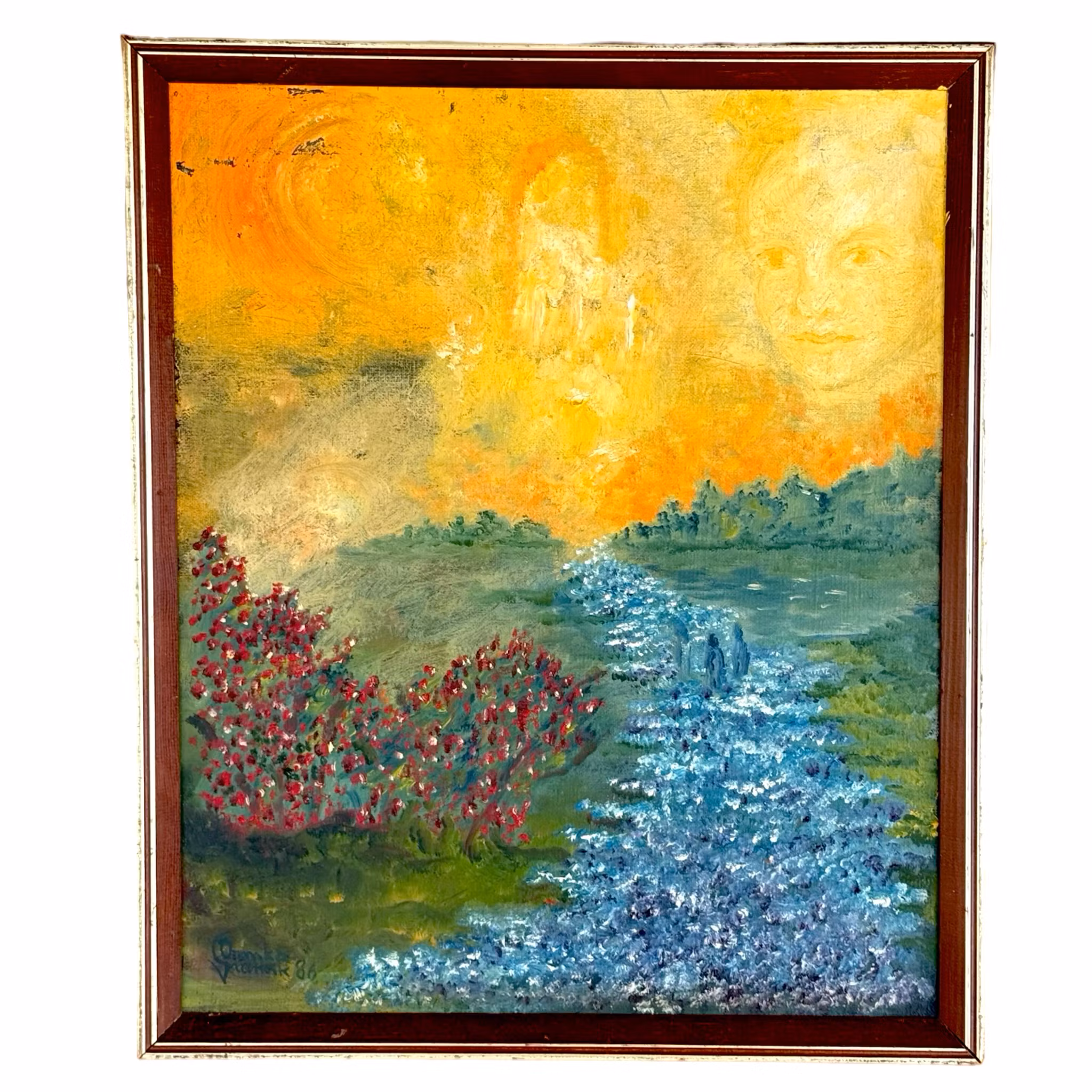 Artista no identificado, Pintura al óleo sobre lienzo, Firmada