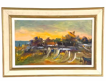 Tuntematon taiteilija, Öljymaalaus kankaalle, Signeerattu