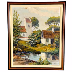 Oidentifierad konstnär, Oljemålning på duk, Signerad