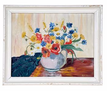 Sandström, Öljymaalaus paneelille, Signeerattu