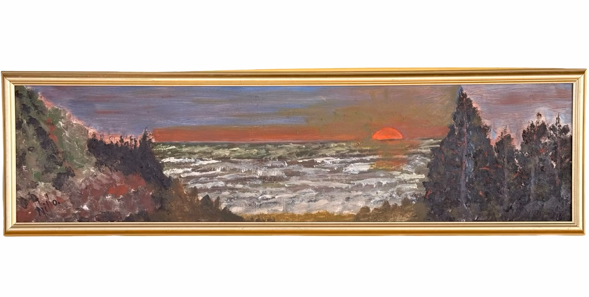 Per Hillo, Oljemaleri på panel, Signert