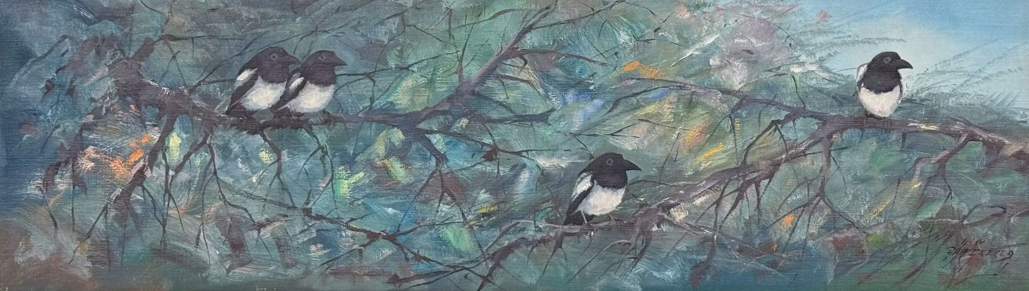 Per Åkered, Oliemaleri på lærred, Signeret