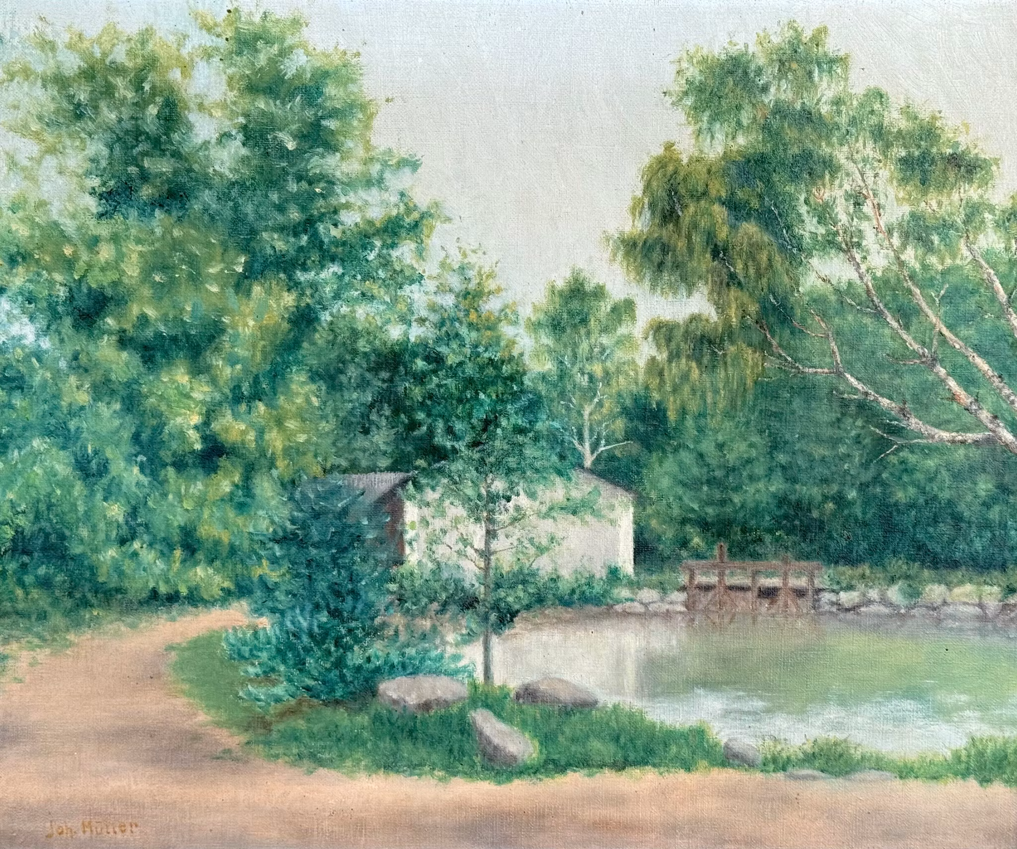 Johan Müller, Obraz olejny na płótnie, Podpisany