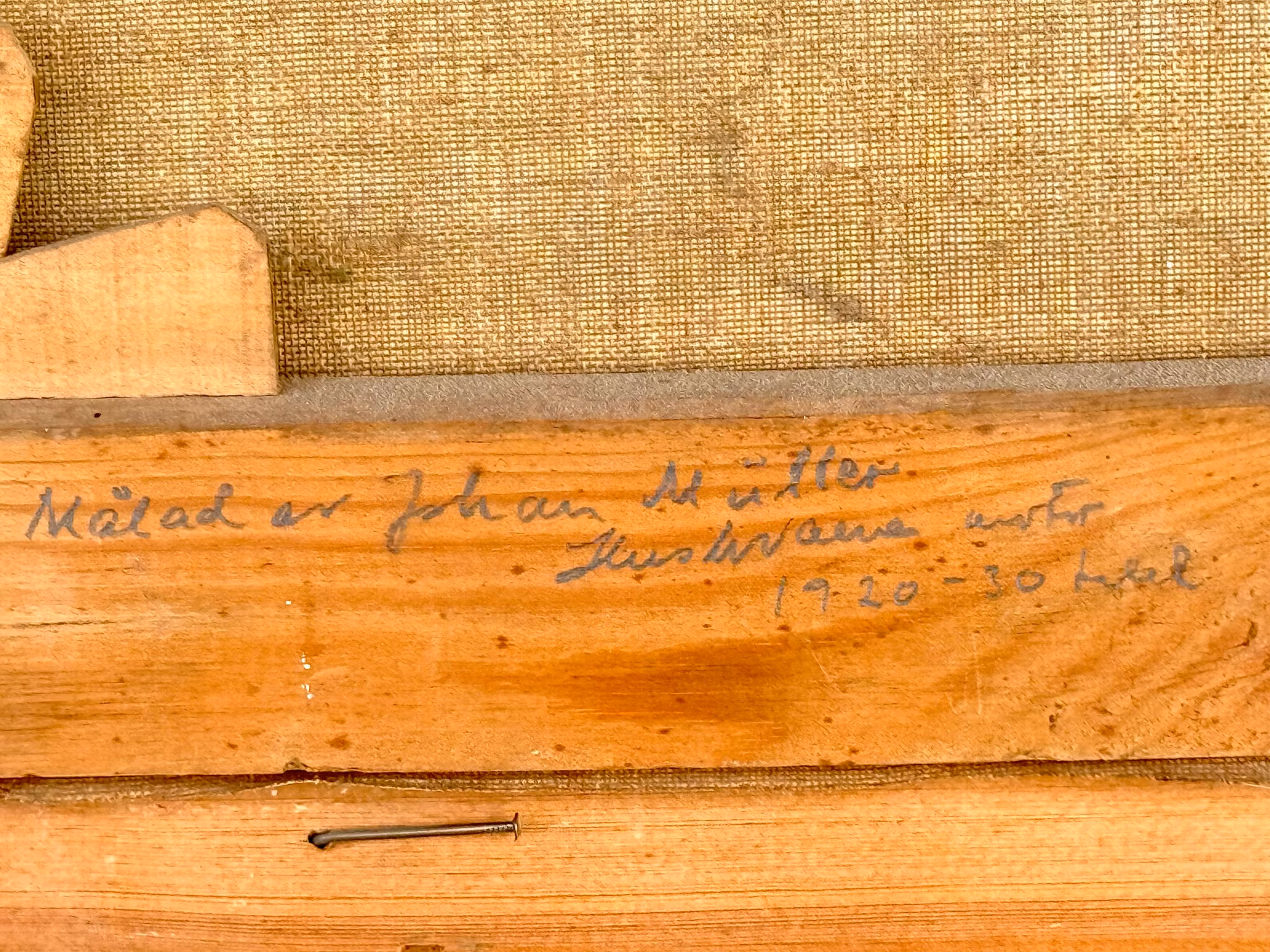 Johan Müller, Obraz olejny na płótnie, Podpisany