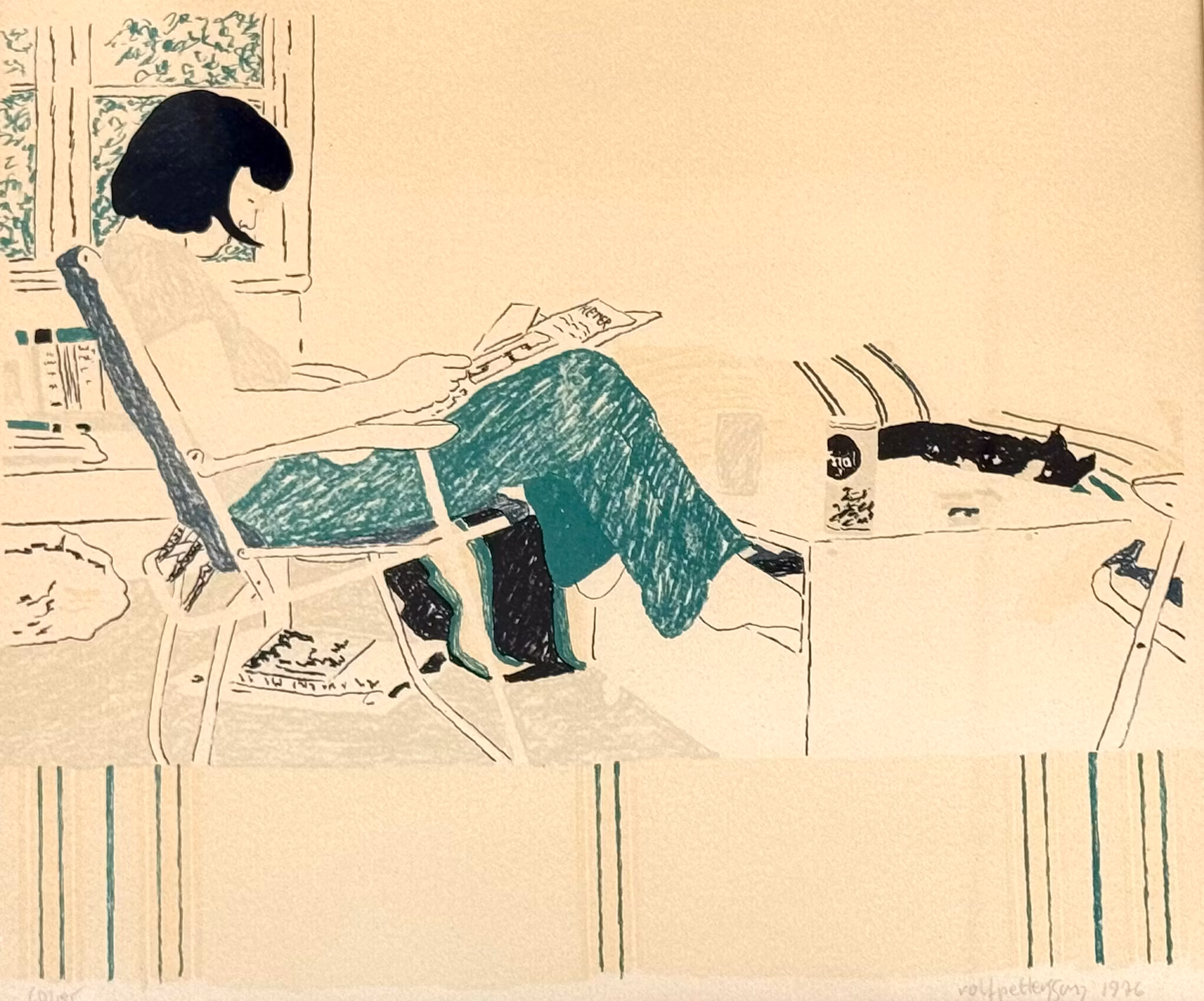 ROLF PETTERSON. Lithographie, signée, datée - 76, numérotée 60/125