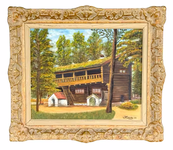 Tuntematon taiteilija, Öljymaalaus kankaalle, Signeerattu