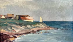 A. Göransson, Öljymaalaus paneelille, Signeerattu