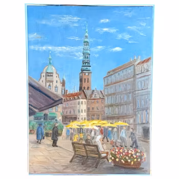 John Andersson, Oljemålning på duk, Signerad