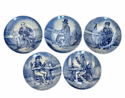 5 st, Väggtallrik Pale Ale Delfts Made for Royal Sphinx by Boch