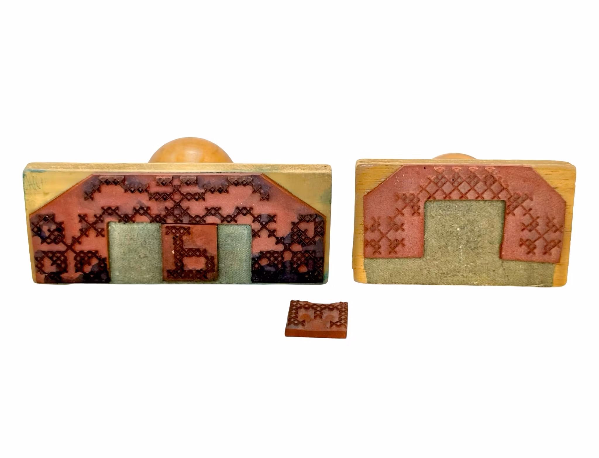 4 stk, Antik Batik Mønster stempler