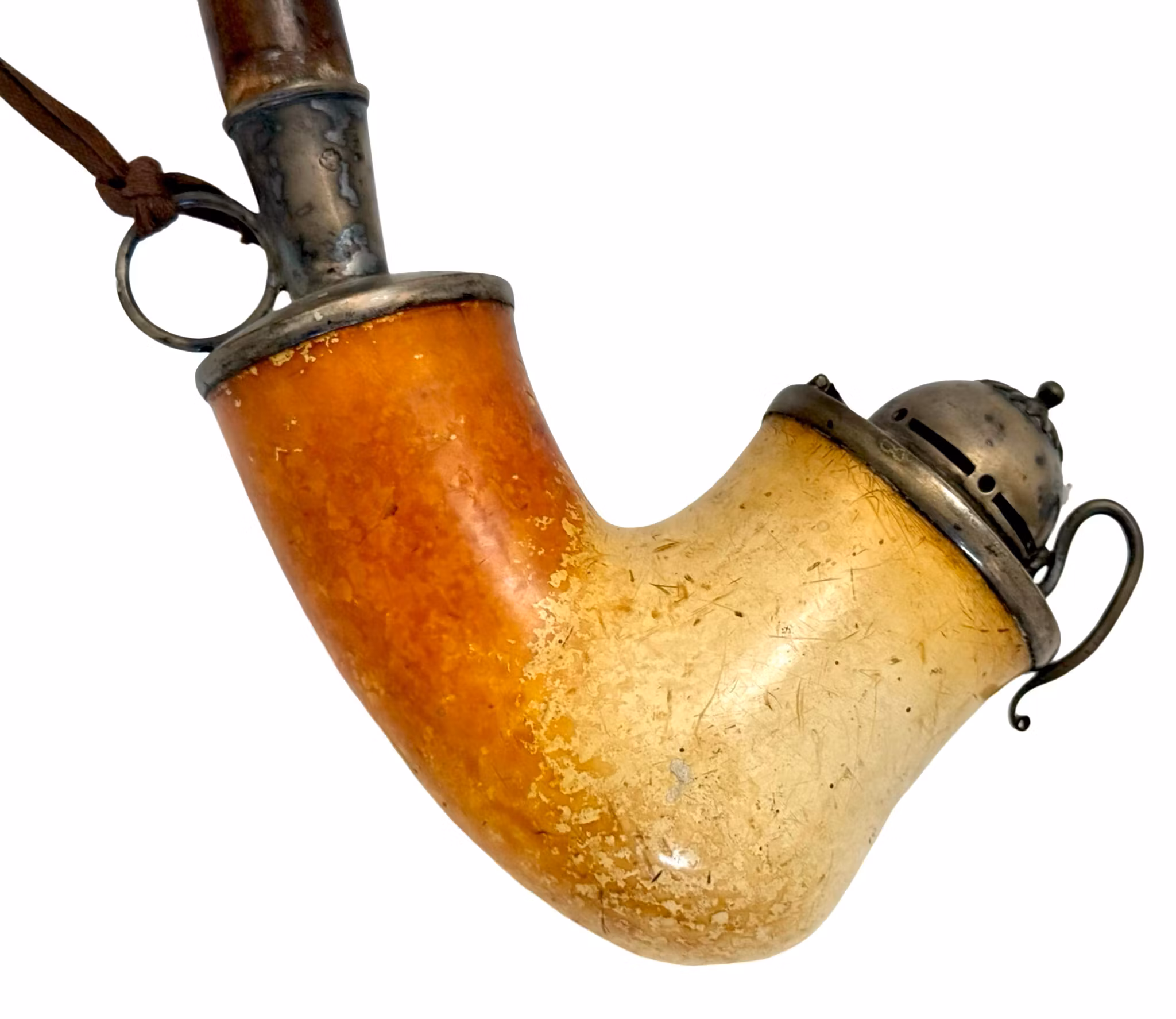 Long barrel, silver mount with Rhinoceros horn, Sweden, early 19th century.