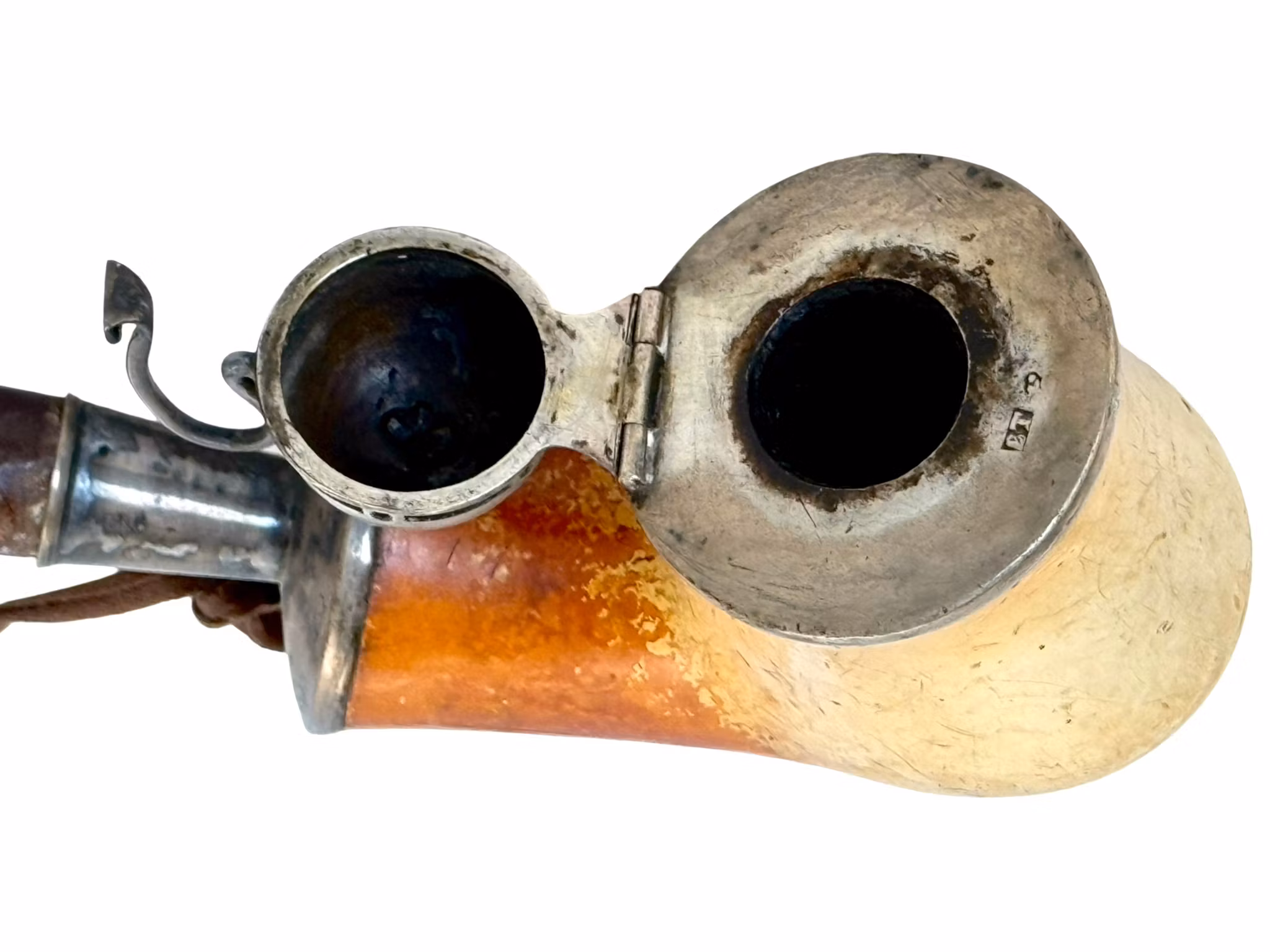 Long barrel, silver mount with Rhinoceros horn, Sweden, early 19th century.