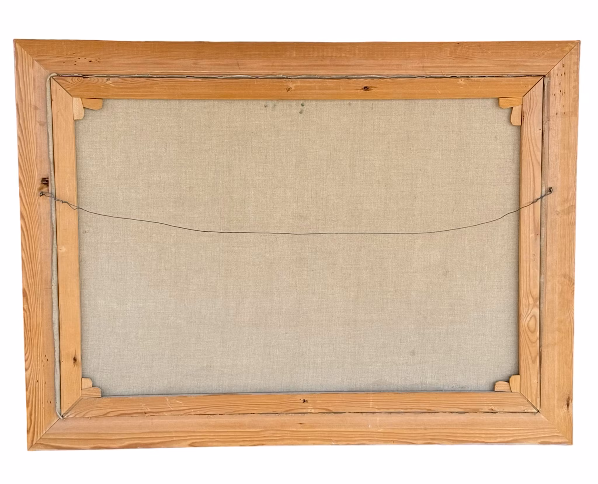 M Block. Öljymaalaus kankaalle, Signeerattu