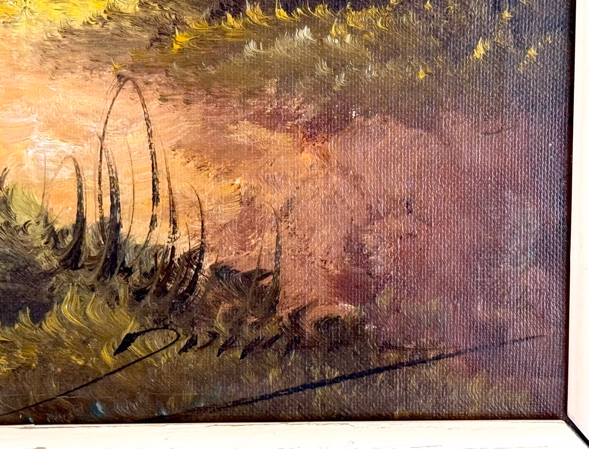 Tuntematon taiteilija, Öljymaalaus kankaalle, Signeerattu