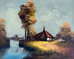 Oidentifierad konstnär, Oljemålning på duk, Signerad