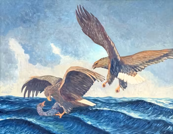 Oidentifierad konstnär, Oljemålning på pannå