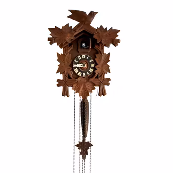 Vintage Käkikello seinäkello, veistetty puu