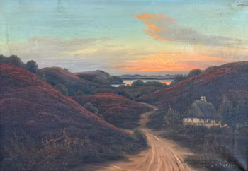 Viggo Christian Hansen (Danmark, 1884-1963). Oljemålning på duk, Signerad