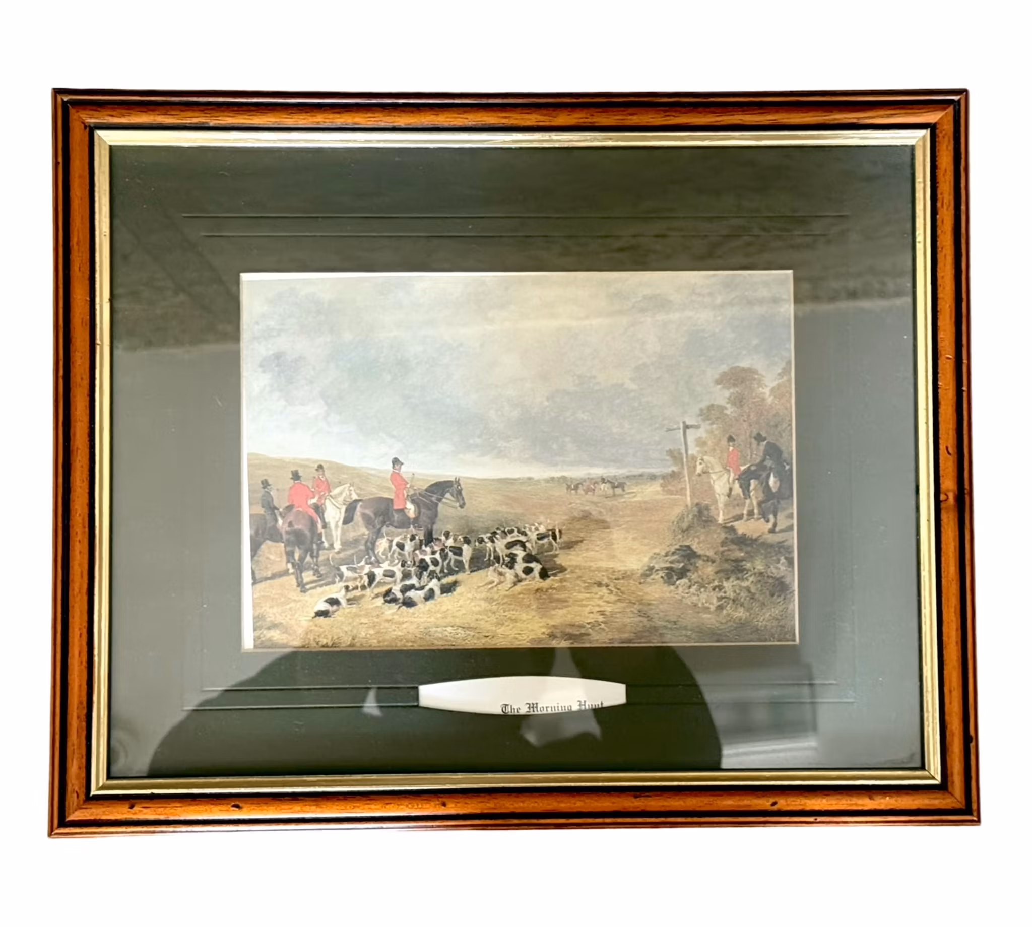 Metsästysaihe, 4 kehystettyä printtiä, Englanti