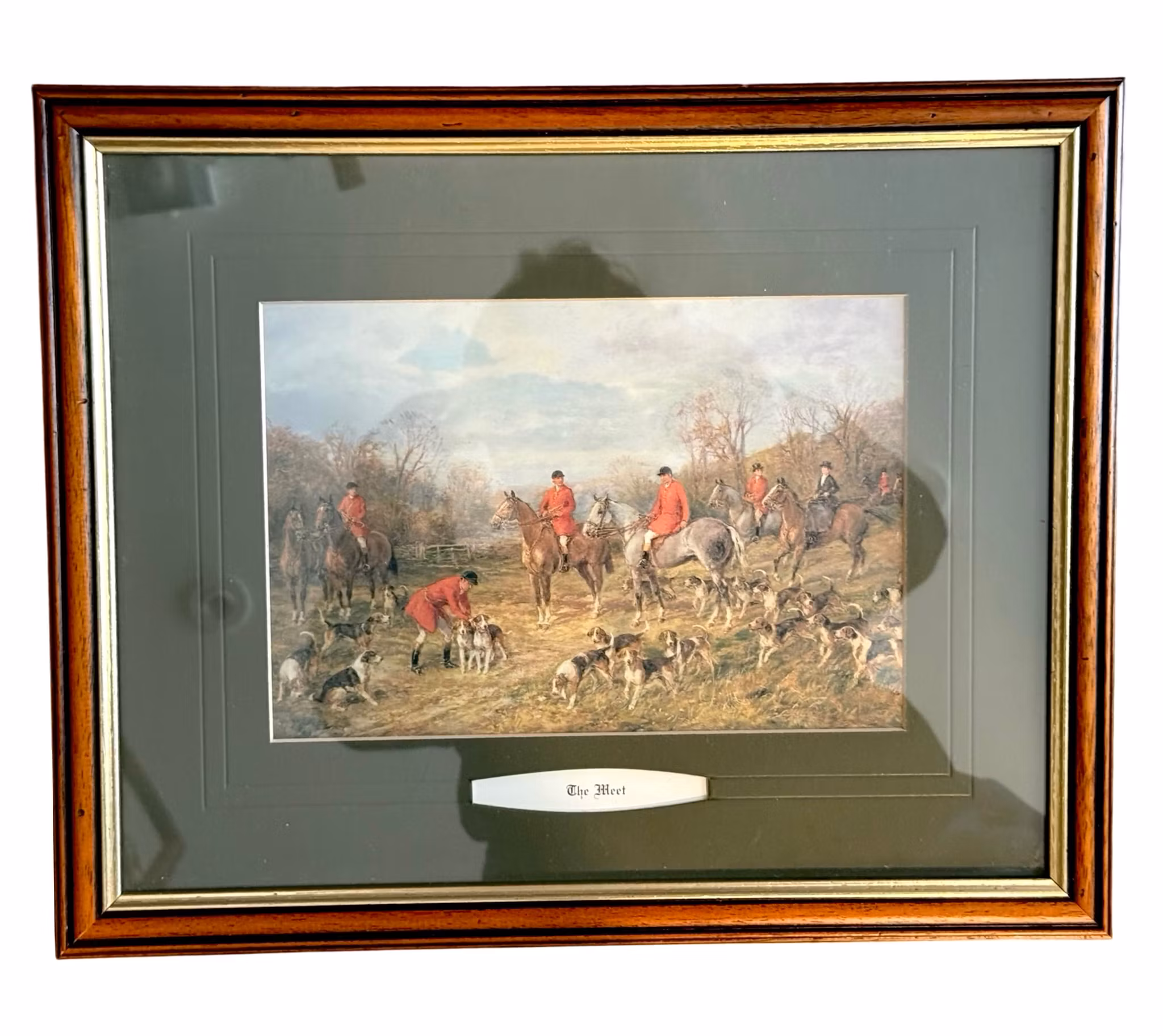 Metsästysaihe, 4 kehystettyä printtiä, Englanti
