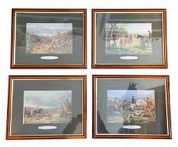 Motyw myśliwski, 4 oprawione wydruki, Anglia