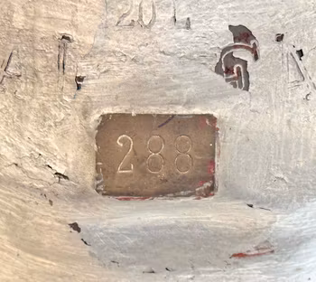 Äldre 20 liter Mjölkkruka 288, metal, Sverige