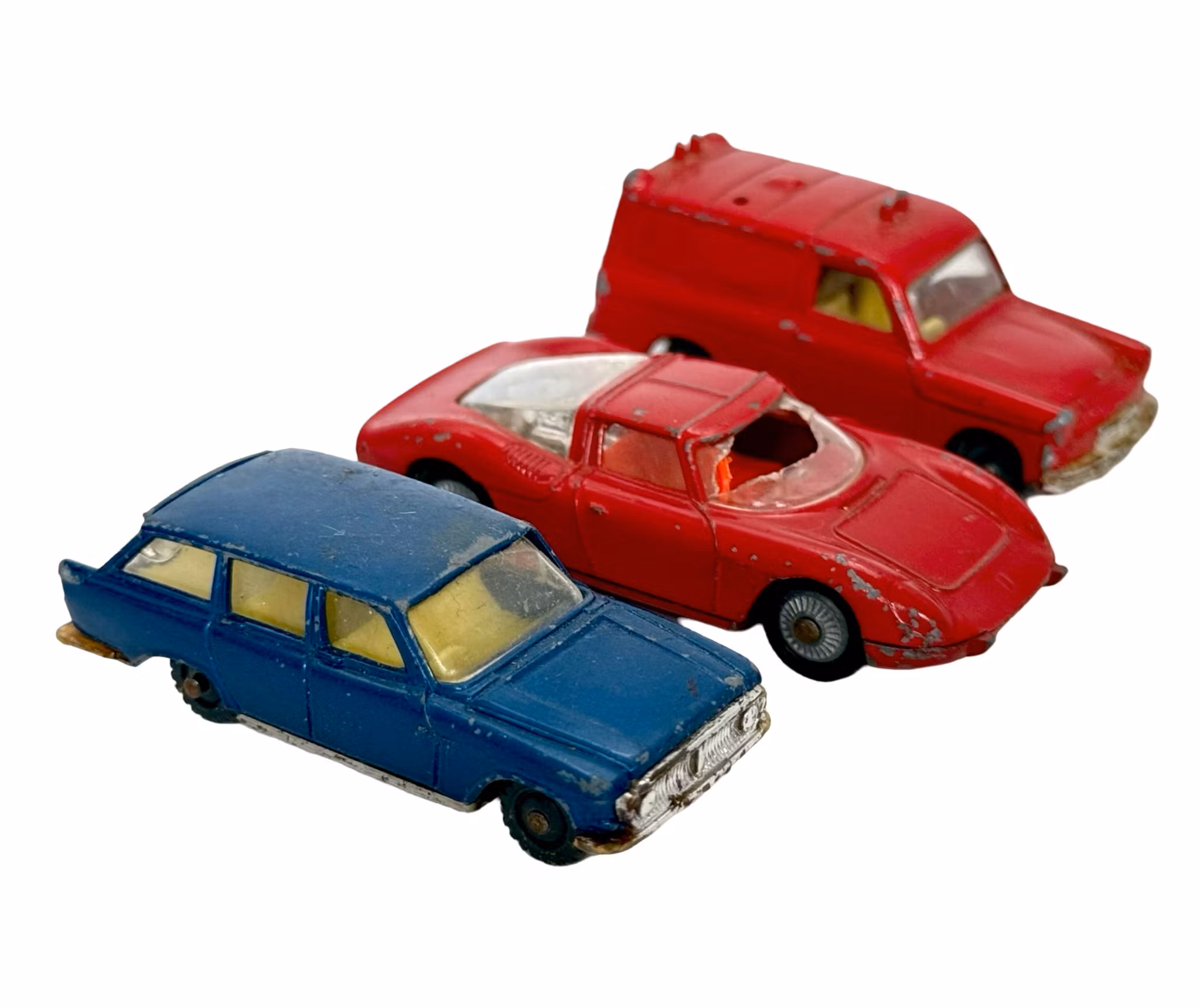 3 piezas, coches de juguete Husky vintage, coches coleccionables