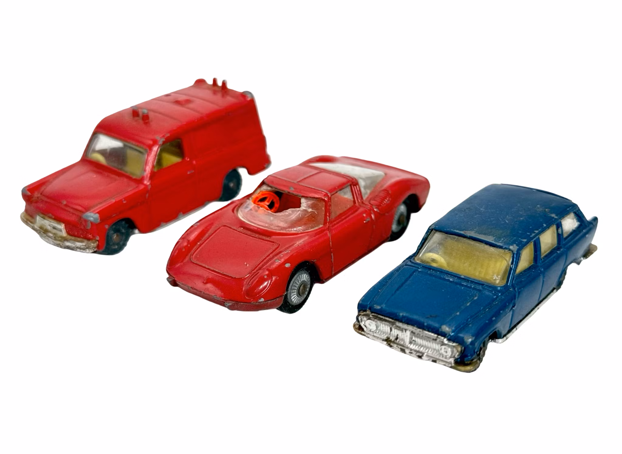 3 piezas, coches de juguete Husky vintage, coches coleccionables