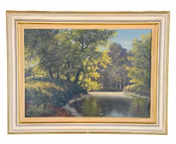 Mogens Kjaer (1927-1986). Pintura al óleo sobre lienzo, Firmada