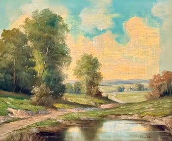 Emanuel Embler (Österrike, F 1894) Oljemålning på duk, Signerad